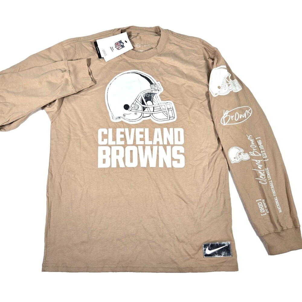 Cleveland Browns Nike NFL Max90 Statement Long Sleeve T-Shirt Men's Small New